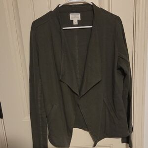 Caslon Sage Green Open Cardigan